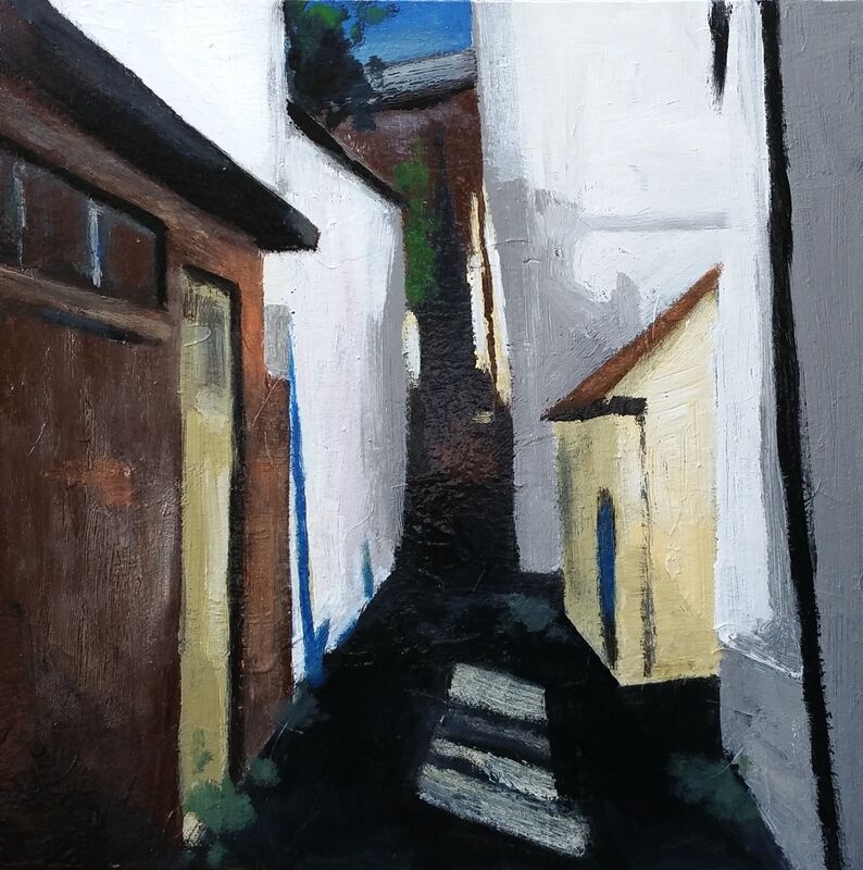 Whitby - Landschaft von Clemens Groth, 2018, Acryllack auf Leinwand, 40x40cm