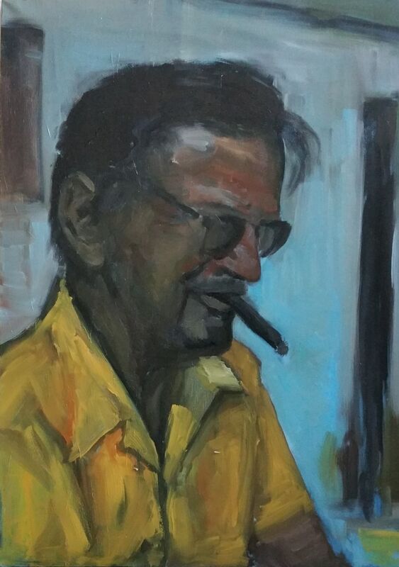 Porträt - Porträt von Clemens Groth, 2020, Öl auf Leinwand, 50x70cm